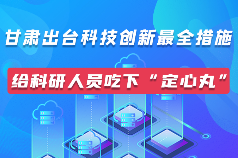 圖解｜甘肅出臺(tái)科技創(chuàng)新最全措施 給科技人吃下“定心丸”