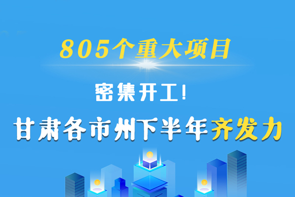 圖解|805個(gè)重大項(xiàng)目密集開(kāi)工！甘肅各市州下半年齊發(fā)力