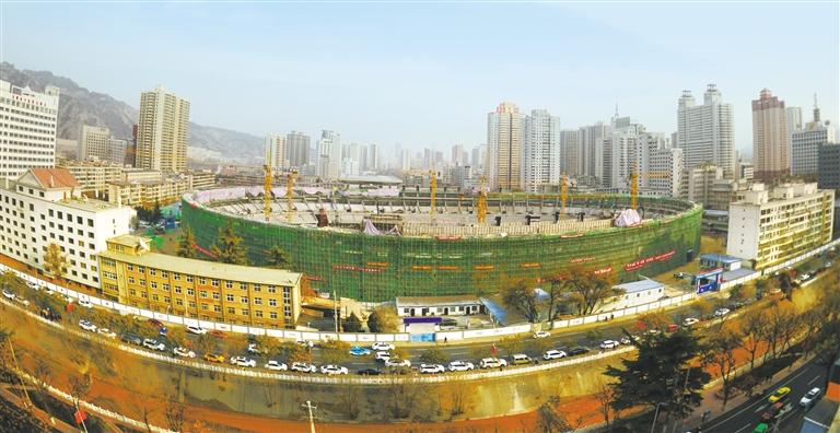 蘭州市七里河體育場主體封頂，預計明年7月交付使用