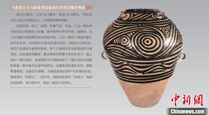 圖為“彩陶王”展板?！∨R夏州融媒體供圖