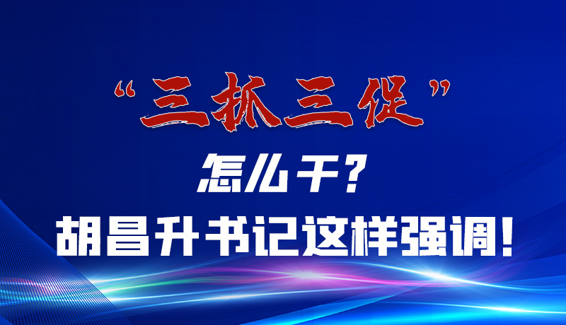 圖解|“三抓三促”怎么干？胡昌升書記這樣強調(diào)！